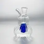 New MINI Glass Bubbler Pyrex Smoking Bong Water Pipe Portable Hookah W/10mm Bowl