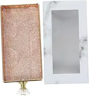 OATIPHO Faux Eyelash Storage Box with Clear Window and Handle Lightweight and Portable Fake Lash Drawer Container for Easy Organization and Protection of False