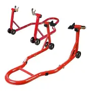 Motorcycle Stand Lift, Universal Paddock Lift Stand, 1100lbs Front Rear Combo...