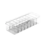 Large Capacity Data Cable Storage Box Transparent Organizer for Cards and More