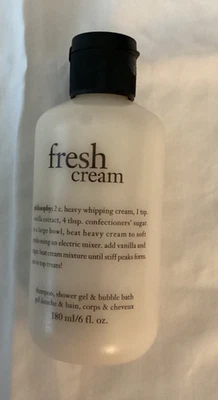 NEW Philosophy 3 in 1 Shower Gel 6 fl oz Brand New Sealed (Fresh Cream) - Sealed