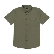 Volcom Date Knight Short Sleeve Men's Shirt, Wintermoss, Medium