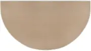 Plow & Hearth 27"x48" Half Round Fireproof Hearth Rug | Tan | Double Layer Fiberglass Fireplace Mat | Protect Home Décor Hardwood Floor and Carpet from Sparks and Embers Wood Stove