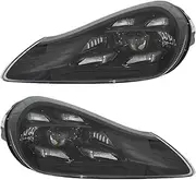 957 Car Lights 2007-2010 Compatible For Porsche Cayenne Headlight LED Matrix Front Lamp DRL Auto Accessories Plug Play(Left hand drive,HALOGEN_55W)