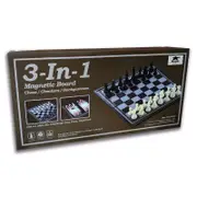 The Puzzle and Games - Magnetic Games 3 in 1 Magnetic Chess/Checkers, 10 inch