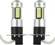 LED Fog Lights for Trucks, Super Bright 12V Headlights 2 Pack, High Power Energy Efficient Lamps for Mower Tractor Motorcycle RV Marine Trailer Hood ATV Bumper Lawn Use