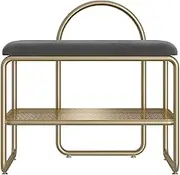 Shoe Bench Shoe Bench, Shoe Storage Bench,Storage Benches, Stable Shoe Rack with Cushion Padded Seat, Storage Shoe Shelf for Entryway, Living Room Shoe Rack Bench(Gray,80cm)