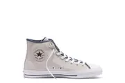 Converse CTAS Pro Debossed Leather High Top Shoe Mens in White Mason Blue Gum