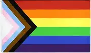 Flaglink Progress Pride Flag 3x5 Fts - LGBT Community Support Gay Pride Rainbow Banner