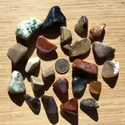 Polished Stones Crystals Minerals Colorful Mix of Tumbled Natural Rocks 11oz Lot