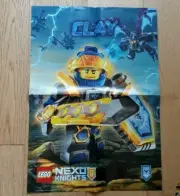 LARGE NEW 42X60 CM LEGO 2-Sided POSTER HOME DECORATION NEXO KNIGHTS CLAY