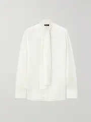 [Versace] Versace - Icons Satin-jacquard Shirt - White - IT42 IT 42 White