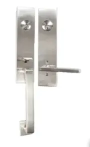 Emtek Davos Double Cylinder Keyed Entry Brass Modern Handleset (NO CYLINDERS)