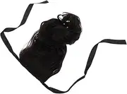 COMPUKAS Ponytail Wig Curly Human Hair Wig Clip in Hair Fall Clip in Hair Extensions Dark Brown Long Wavy Hairpieces Hair Ponytail Extension Clip in Ponytail Black High Temperature Wire
