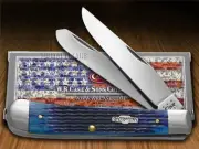 Case xx Trapper Knife Rogers Corn Cob Jigged Blue Bone Pocket 02800