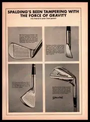 1964 Spalding Executive Irons Focus Powered Golf Clubs Vintage Print Ad