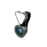 Macro Lens Wide-angle Lens With LED light(with caps) For Smart Phone BLACK COLOR