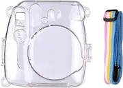 RAYWE Instant Camera Transparent Protection Case with Rainbow Lanyard Replacement for Fujifilm Instax Mini 8/9