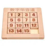 Wooden Toy Slide Puzzle Games Educational Toys Klotski Game Cube Puzzle Toy b