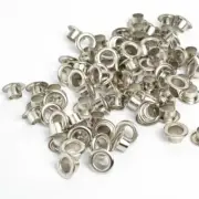 100Pcs Silver Round Eyelets Scrapbook Bags Shoes Decor Craft Garment Accessories