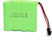 4.8 V 1800 mAh Ni-MH AA Battery, Rechargeable with 2-Pin SM-2P Plug, Battery Pack Battery for RC Vehicle, Car, Stunt Car, Truck, Boat, Excavator, Crawler, Buggy, Monster Truck, Model Making and Toys