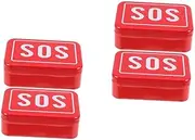 Kisangel 2sets Traveling Essentials Travel Medicine Kit Car Emergency Kit Mini First Aid Kit Car First Aid Kit Storage Bins First Aid Kit for Car Small Medical Bag Red Tinplate 2pcs*2