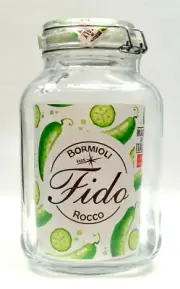 BORMIOLI ROCCO FIDO Jar w/ Gasket LEAKPROOF (Clear) 101 1/2 oz. * Made in ITALY