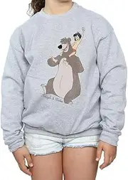 [Jungle Book] Girls Classic Mowgli And Baloo Sweatshirt