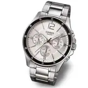 Casio Men's Analog Stainless Steel Watch MTP-1374D-7AVDF - Classic Silver-Tone