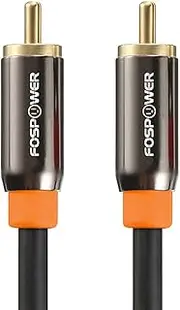 FosPower (3m / 10ft) RCA Male to RCA Male [24K Gold Plated Connectors] Premium S/PDIF Digital Audio Coaxial Cable