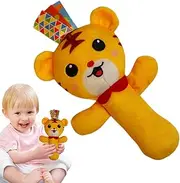 Soft Animal Rattles, Plush Cartoon Animal Rattles, Cute Sensory Toys, Stuffed Education Aid for Home, Nursery, Preschool, Kindergarten