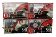 Maxell Normal Bias UR 90 & XLII High Bias New Audio Cassette Set of (4)