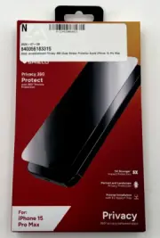 ZAGG InvisibleShield Privacy 360 Glass Screen Protector Apple iPhone 15 Pro Max