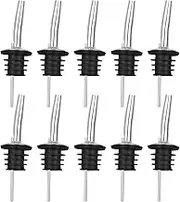 Bottle Pourers for Spirits, 10Pcs Stainless Steel Freeflow Liquor Speed Pourer for Wine, Oil, Syrup, Vinegar - Spirits Stopper