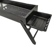Portable barbecue, 23.7x8.7x12.9 in barbecue charcoal grid, ideal for camping, garden and families lovers of smoke - grilled ((Approx. 60.2x22.2x32.8cm / 23.7x8.7x12.9in) with)