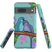 For Google Pixel 7 Case Tough Protective Cover Birds In Love