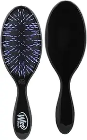 Wet Brush Thick Hair Detangling Brush, Black - Detangler Brush with Soft & Flexible Bristles in a Unique Cluster Pattern - Tangle-Free Brush - For Thick, Curly, & Coarse Hair - For Women & Men