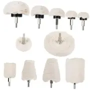 11pcs Buffing Wheel for Drill, Polishing Pad for Drill with 0.25" Hex Shafts,