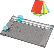 A4 Paper Cutter, Craft Paper Trimmer with 3 Knives, Cut Straight Lines, Perforated Lines Wave Lines, Rounded Corners, Cutting Performance Up to 10 Sheets, for Label Photo Coupon