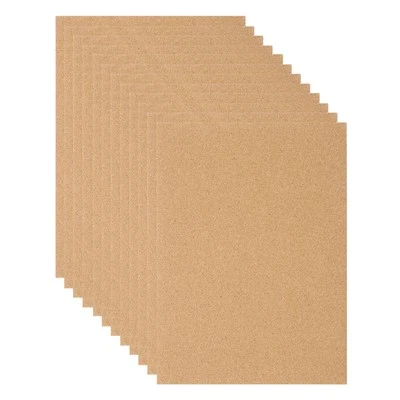 8.3 x 11.7 Inch 2mm Thick Adhesive Cork Sheets, 12 Pcs Rectangle Cork Board
