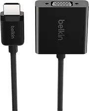 Belkin HDMI to VGA Adapter with Micro-USB Power and Audio Support, Compatible with Apple TV 4K and Most TVs
