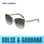 DOLCE & GABBANA DG2289 02/8G GOLD-GREY GRADIENT WOMENS SUNGLASSES 59MM AUTHENTIC