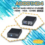 【昌運監視器】AD001HD4 HDTVI/AHD/HDCVI/CVBS轉 HDMI VGA CVBS 轉換器