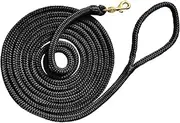 Double Braided Nylon Horse Lead Rope,Horse Lead Line, with a Snap Hook (1/2" X 15ft)