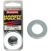 Champion Handy Pack Steel Flat Washers BH177, 3/4"