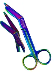 LISTER BANDAGE SCISSORS 5.5" MULTI RAINBOW TITANIUM COLOR SURGICAL INSTRUMENTS