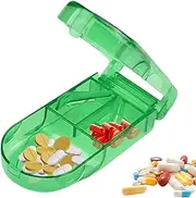 Tablet Cutter Tool - Pill Cutter And Splitter With Dispenser | Pill Splitter For Small Pills | Portable Travel Pill Splitter | Pill Crusher | Small Pill Cutter With Storage For Home, Travel, Daily