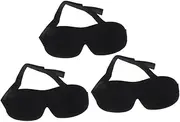 Baluue 3pcs Sleep Mask Eye Mask Sleeping Mask Eye Cover Sleep Mask Sleep Night Night Blindfold Black