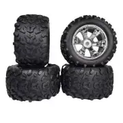 TRAXXAS 5674 MAXX TIRES & CHROME GEODE WHEELS TRA5674 - SET OF 4