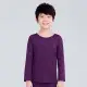 【WIWI】【現貨】MIT溫灸刷毛圓領發熱衣 兒童-羅蘭紫 70-90(0.82遠紅外線 迅速升溫 加倍刷毛)